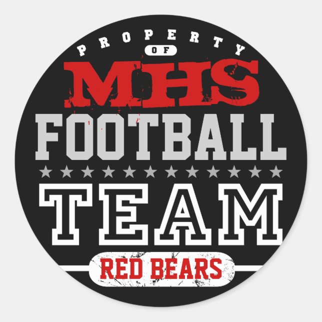 Adesivo Equipe de esporte escolar (Frente)