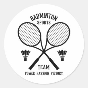 Adesivo Equipe de Esportes de Badminton