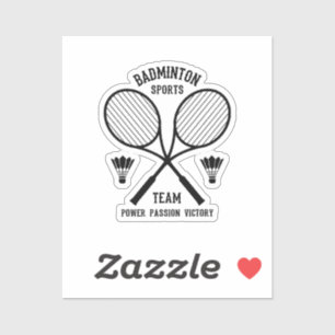 Adesivo Equipe de Esportes de Badminton