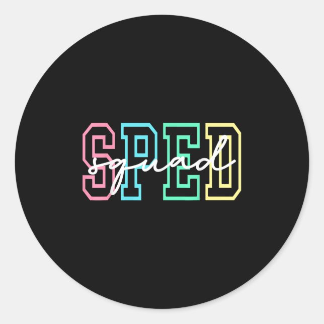 Adesivo Equipe de Esquadrão Sped Professora Especial de Ed (Frente)