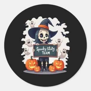 Adesivo Equipe de Estudo Spooky - Tejo de Esqueleto de Hal