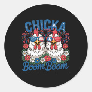 Adesivo Equipe de Frango Chicka Boom Boom Patriota 4 de Ju