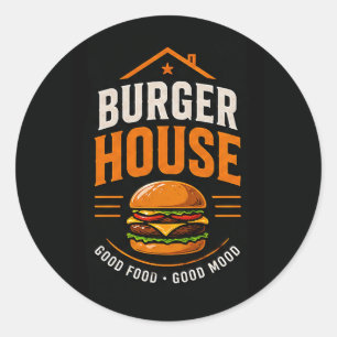 Adesivo 🍔 Equipe de Funcionários do Grill da Casa de Hamb