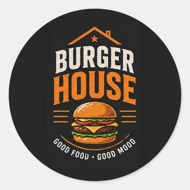 Adesivo 🍔 Equipe de Funcionários do Grill da Casa de Hamb (Frente)