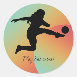 Adesivo Equipe de futebol de jogadora de futebol