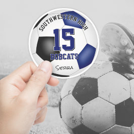 Adesivo equipe de futebol negro azul colorido meninos