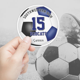 Adesivo equipe de futebol negro azul colorido meninos