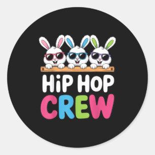Adesivo Equipe de Hip Hop Coelho de Páscoa Divertido Esqua
