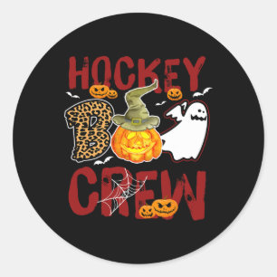 Adesivo Equipe de Hockey Boo no Halloween Jogadores Treina