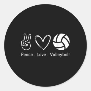 Adesivo Equipe de jogadores de voleibol Peace Love
