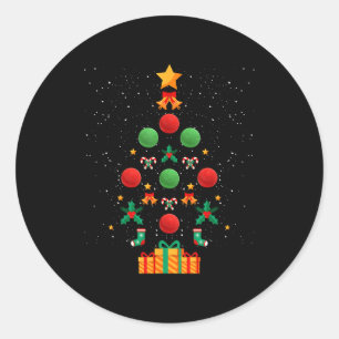 Adesivo Equipe de Kickball Árvore de Natal Xmas