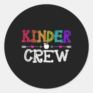 Adesivo Equipe de Kinder Jardim de Infância Divertido Prof