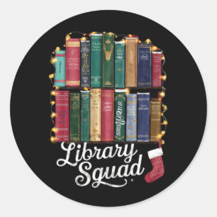 Adesivo Equipe de Leitores de Livros de Natal do Esquadrão