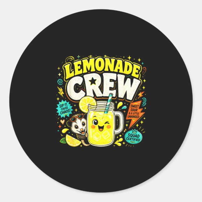 Adesivo Equipe de limonada engraçada crianças fofas barrac (Frente)