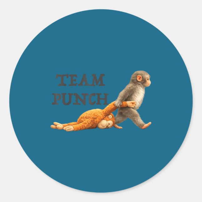 Adesivo Equipe de macaco bebê soca meme de macaco engraçad (Frente)