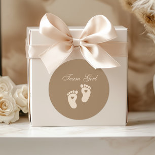 Adesivo Equipe de Pegadas do Bebê Rapariga Revolução de Gê