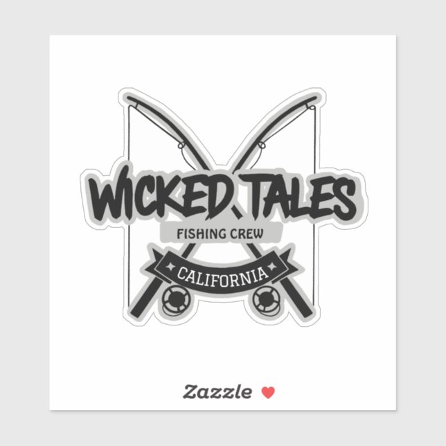 Adesivo Equipe de Pesca Wicked Tales (Folha)