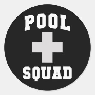 Adesivo Equipe de piscina fofa salva-vidas despacha salva-