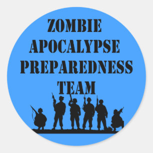 Adesivo Equipe de preparação do Apocalypse Zombie