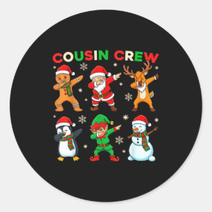 Adesivo Equipe de Primos Dabbing Papai Noel Amigos Duendes