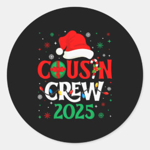 Adesivo Equipe de Primos de Natal 2025 Xmas Piadas Família