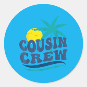 Adesivo Equipe de Primos Férias de Verão da Família Praia