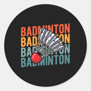 Adesivo Equipe de Racket de Badminton Retro - Encerramento