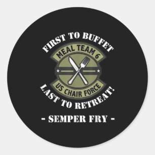 Adesivo Equipe de Refeições Engraçada 6 Da Força Norte-Ame