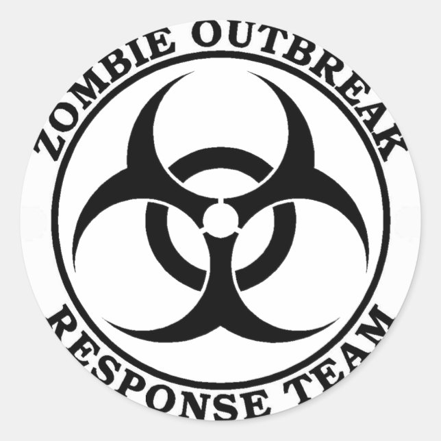 Adesivo Equipe de Resposta a Surto Zombie (Bioperigo) (Frente)