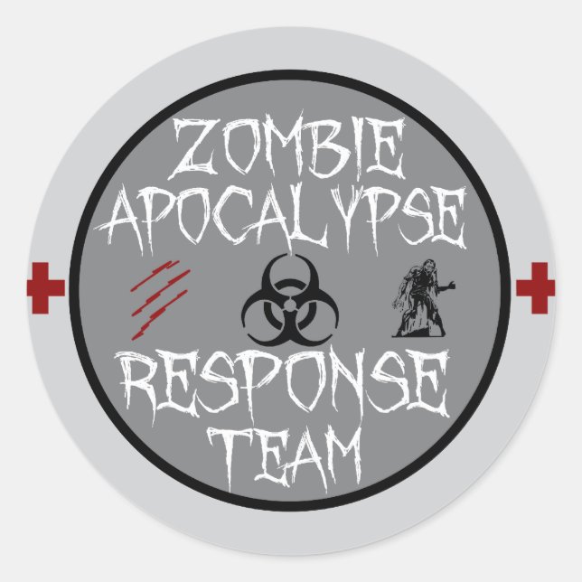 Adesivo Equipe de resposta do apocalipse zombie (Frente)