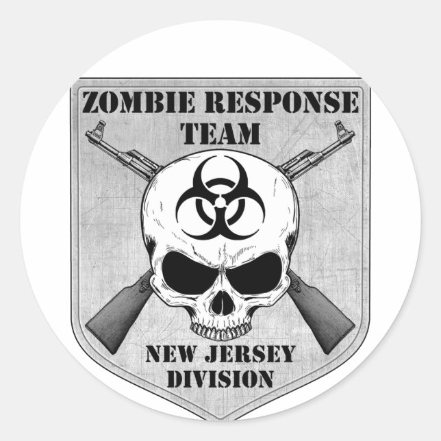 Adesivo Equipe de Resposta Zombie: Divisão de Nova Jersey (Frente)