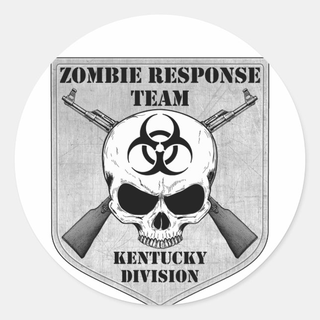 Adesivo Equipe de Resposta Zombie: Divisão do Kentucky (Frente)