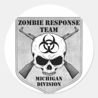 Adesivo Equipe de Resposta Zombie: Divisão Michigan
