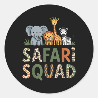Adesivo Equipe de Safari Animais da Selva Amigos de Zoológ