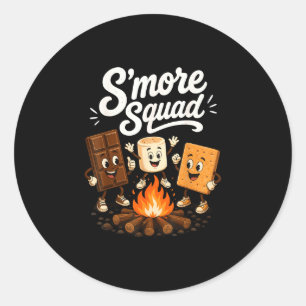 Adesivo Equipe de S'mores divertido marshmallow fogueira