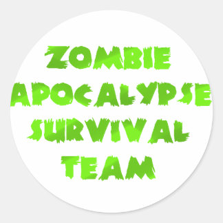 Adesivo Equipe de Sobrevivência do Apocalipse Zombie em Ve