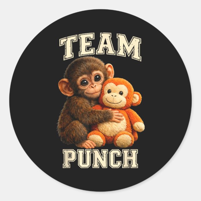 Adesivo Equipe de soco de macaco bebê soco  (Frente)