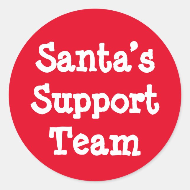 Adesivo Equipe de suporte dos papais noeis (Frente)