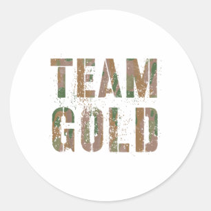 Adesivo Equipe de Vintage Jogo da Guerra Dourada Camo Summ