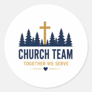 Adesivo Equipe de Voluntários da Igreja Together We Serve