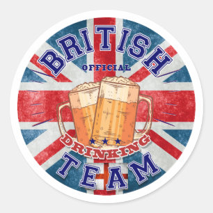 Adesivo Equipe do Bebendo Oficial Britânico. Cerveja engra