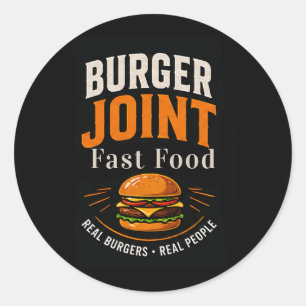 Adesivo Equipe do Burger Joint Restaurante Fast Food 🍟
