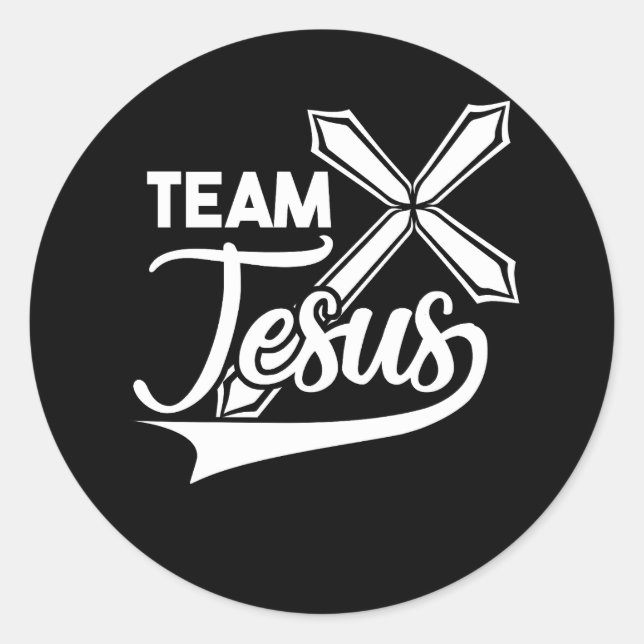 Adesivo Equipe do Esporte Jesus Cristo Cristão Faith Cruz  (Frente)