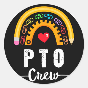 Adesivo Equipe do PTO pai escola voluntário conselho mãe p