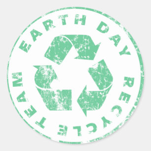 Adesivo Equipe do reciclar do Dia da Terra