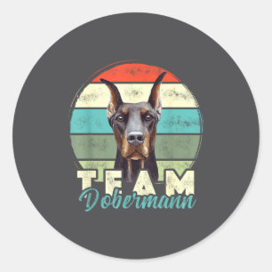 Adesivo Equipe Doberman Roupa de Cachorro Retro Vintage Do