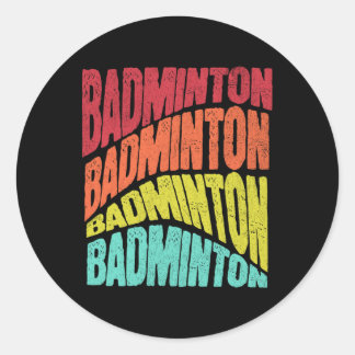 Adesivo Equipe Esportiva Retro Groovy Vibe Badminton