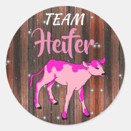 Adesivo "Equipe Heifer" Revelação rosa de gênero
