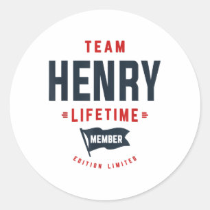 Adesivo Equipe Henry Lifetime Membro Nome Funny Henry _1