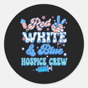 Adesivo Equipe Hospice Groovy Vermelho Branco Azul Enferme
